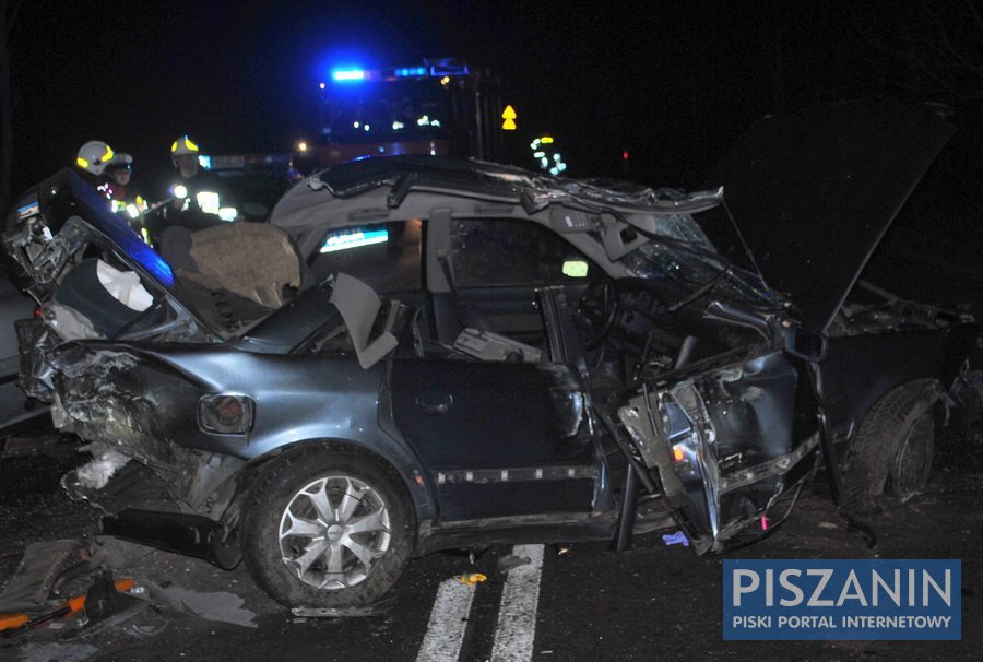 Zderzenie trzech pojazdów na trasie Pisz-Orzysz