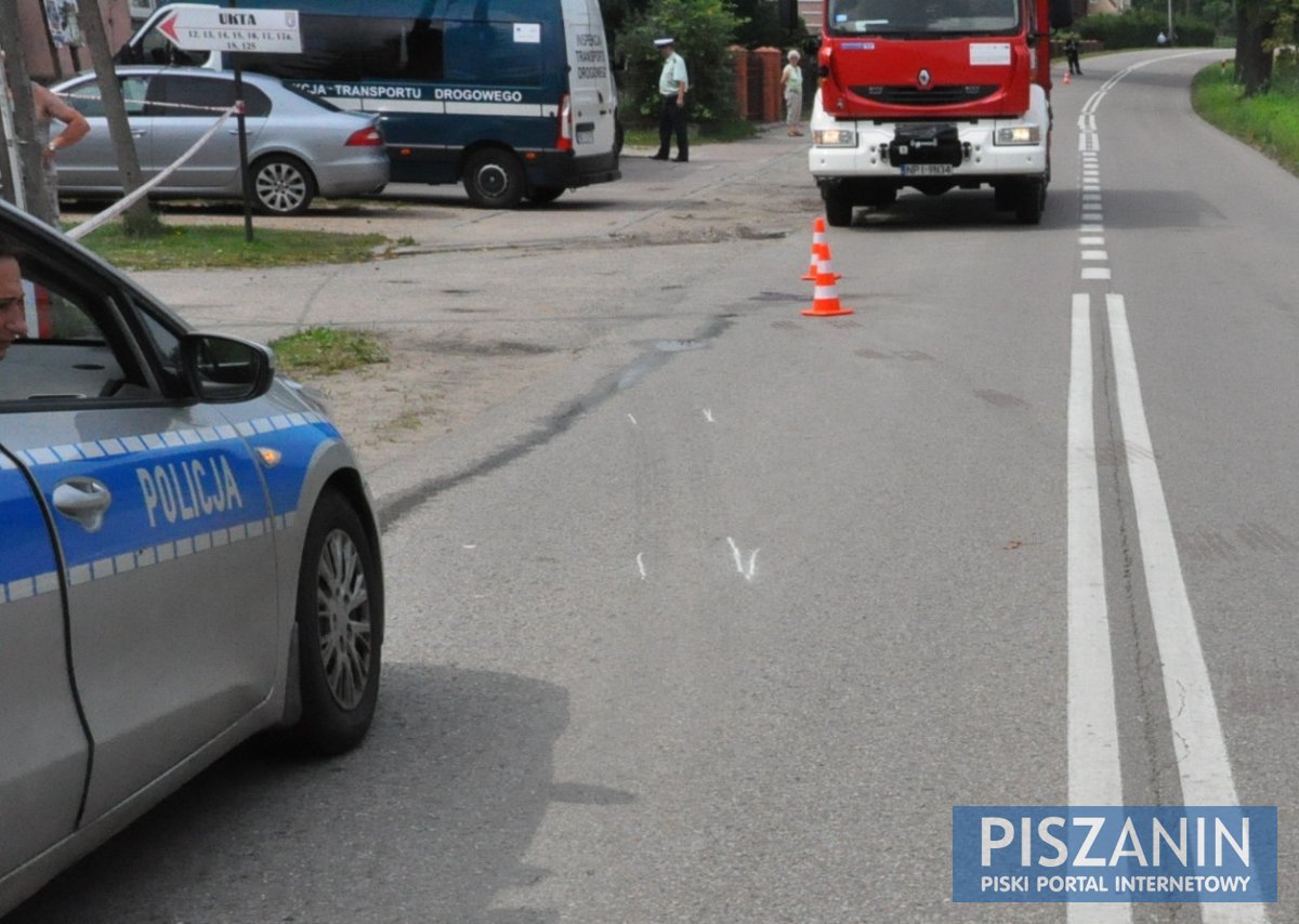 Wypadek z udziałem rowerzystki w Ukcie