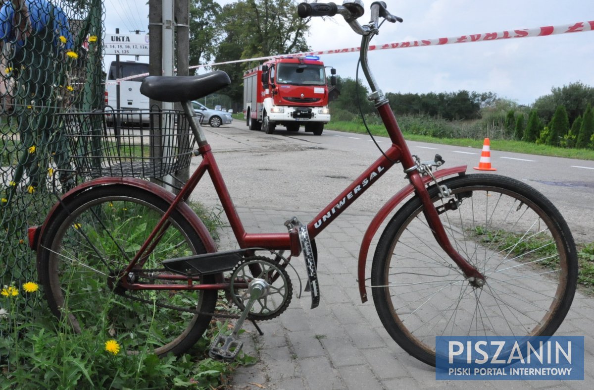 Wypadek z udziałem rowerzystki w Ukcie