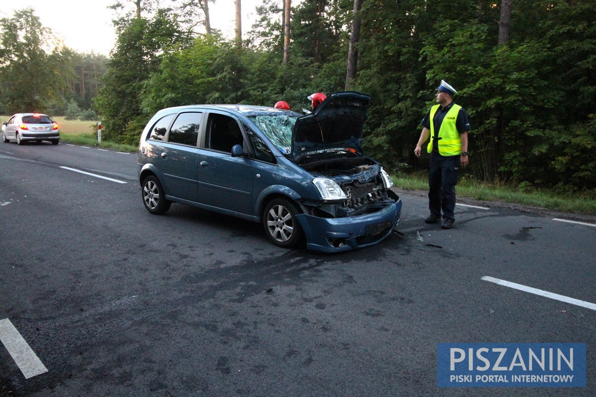 Wypadek na trasie Pisz - Orzysz. Ranny motocyklista przebywa w szpitalu.