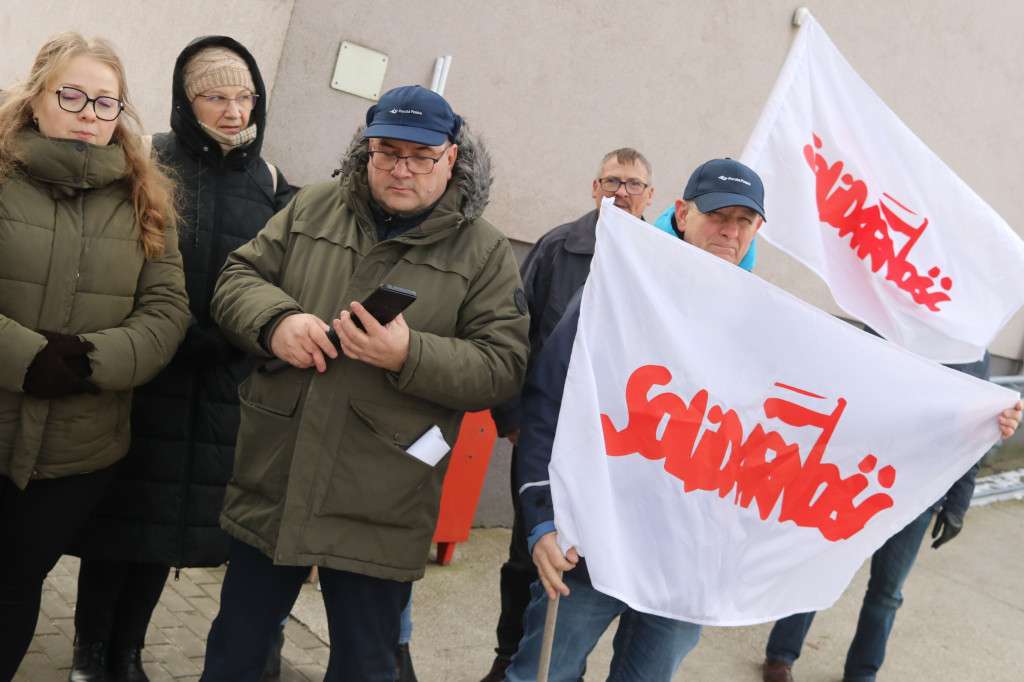 Protest piskich pracowników Poczty Polskiej