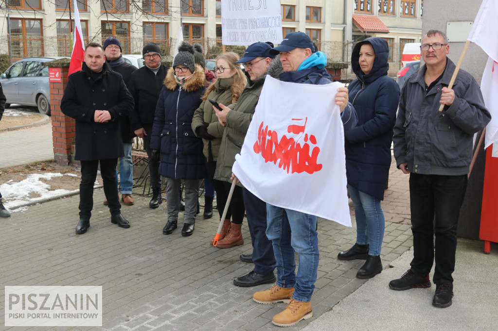 Protest piskich pracowników Poczty Polskiej