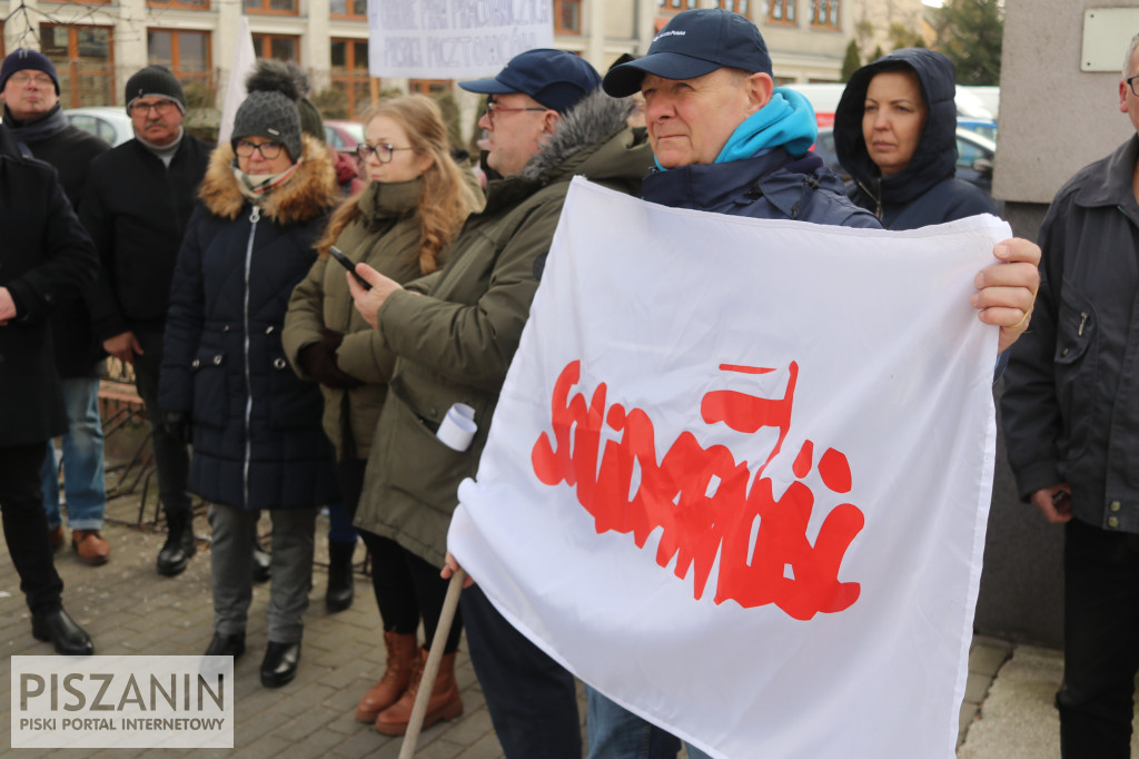 Protest piskich pracowników Poczty Polskiej