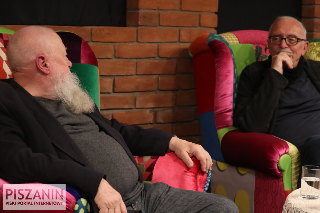 Prof. Bralczyk i Michał Ogórek w Piszu
