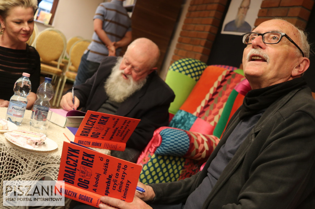 Prof. Bralczyk i Michał Ogórek w Piszu