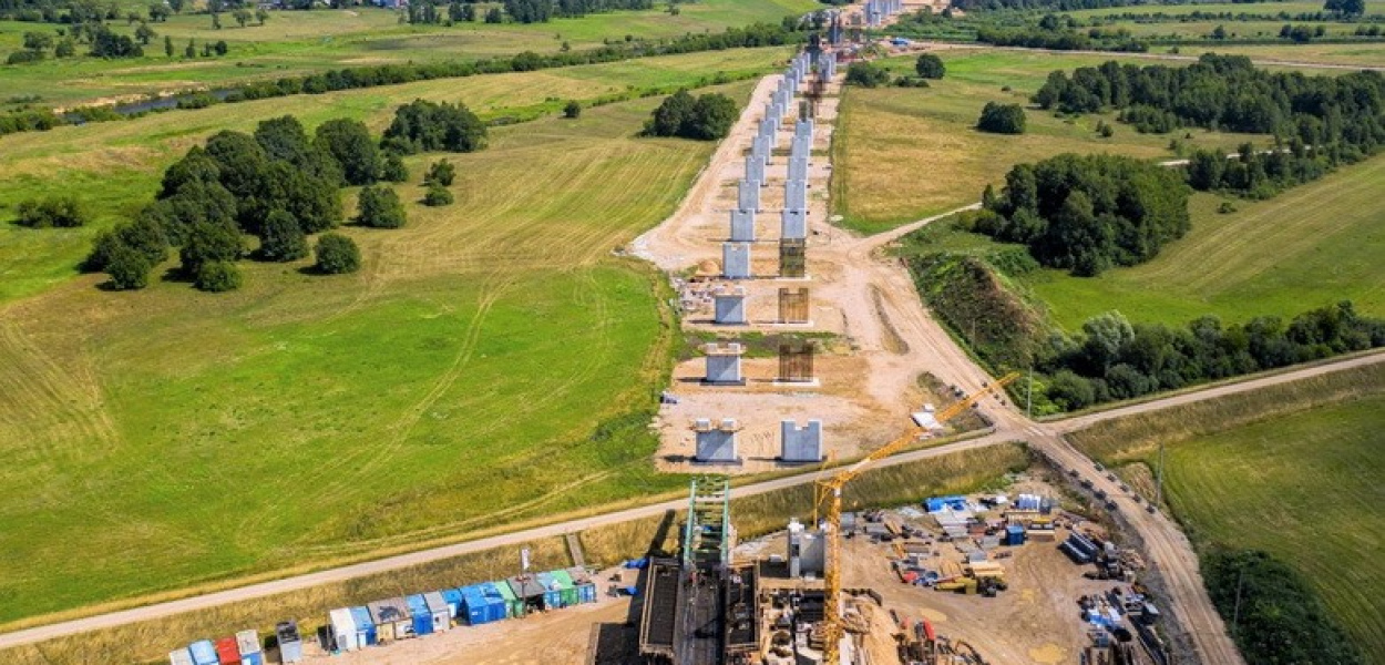 Najdłuższy most trasy Via Baltica w budowie