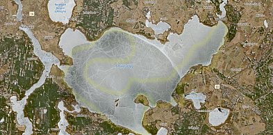 Zobacz Śniardwy i Roś na zdjęciach satelitarnych: koniec zimy na jeziorach?