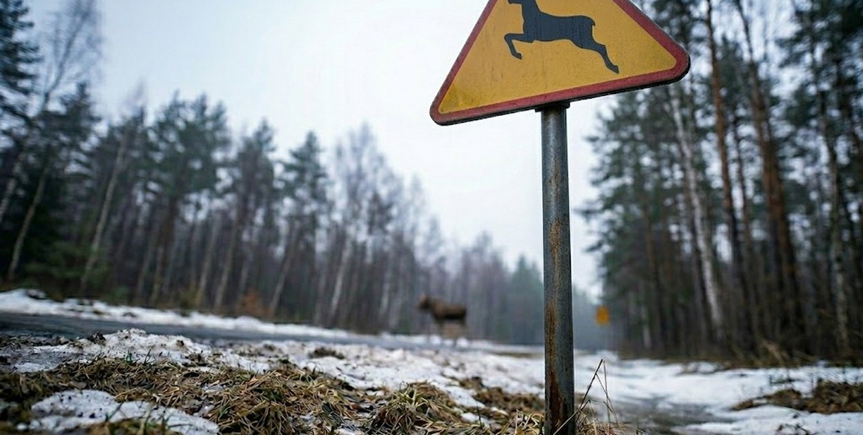 Groźnie na drogach powiatu. Zderzenie z łosiem na DK16 i ciężarówka w rowie