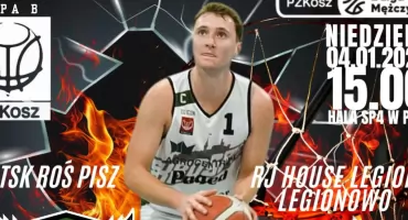 Koszykarskie emocje w Piszu! TSK Roś podejmuje RJ House Legion Legionowo